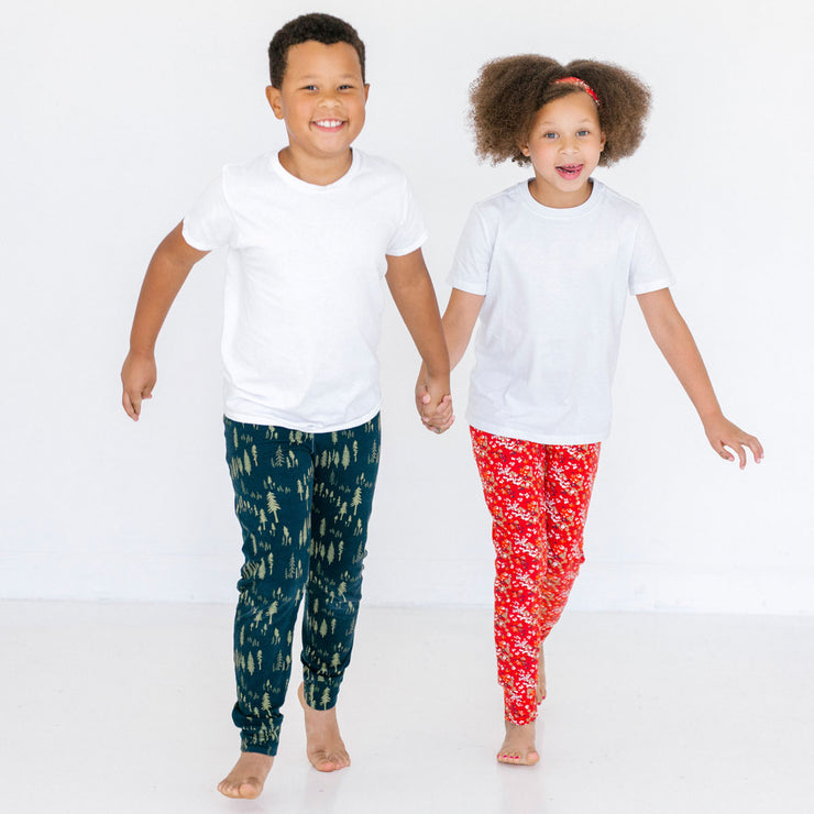 Kid's Holiday Lounge Pants Winter Woods