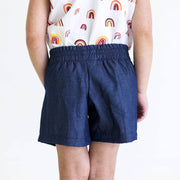 Girl's Shorts Solid Denim